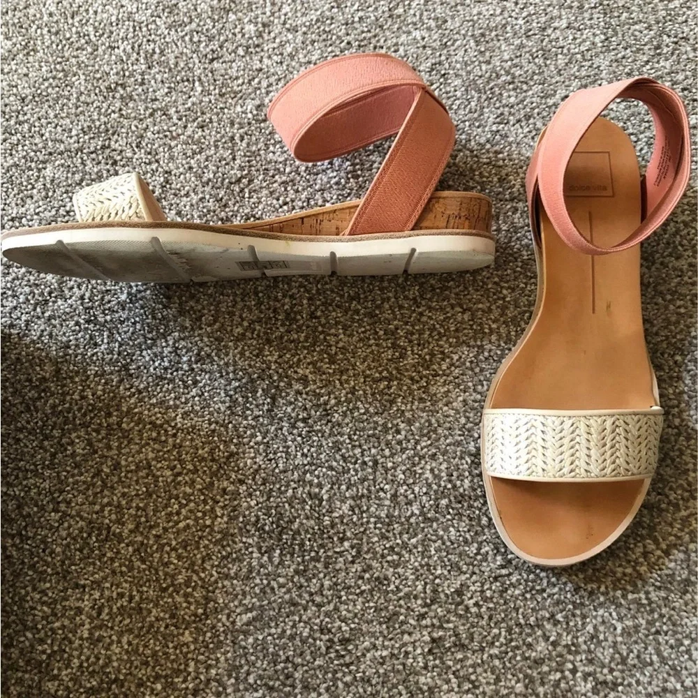 Dolce Vita Pink and Cream Sandals - Picture 1 of 3